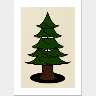 Christmas tree backprint Posters and Art